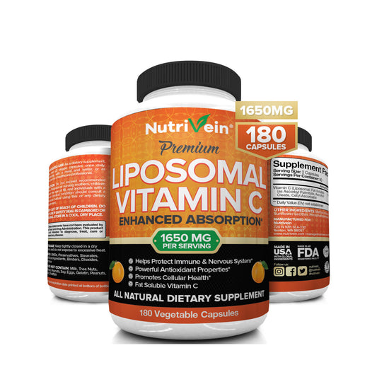 Nutrivein Liposomal Vitamin C 1650mg - 180 Cápsulas