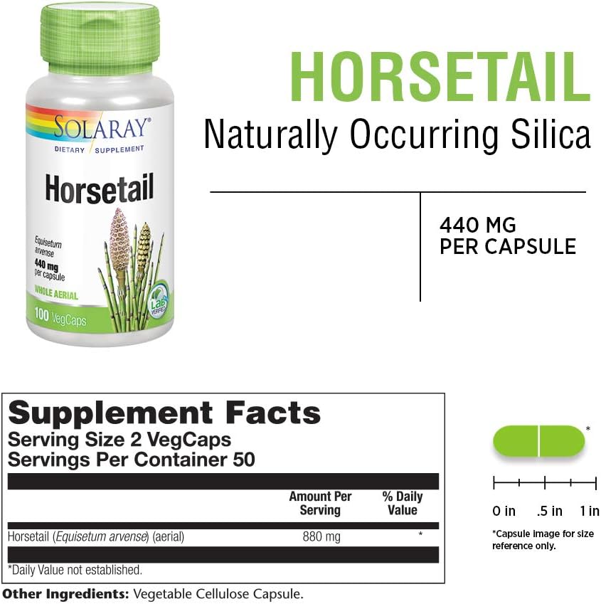 SOLARAY - Horsetail Herb (SILICA) 880mg - 100 Cápsulas