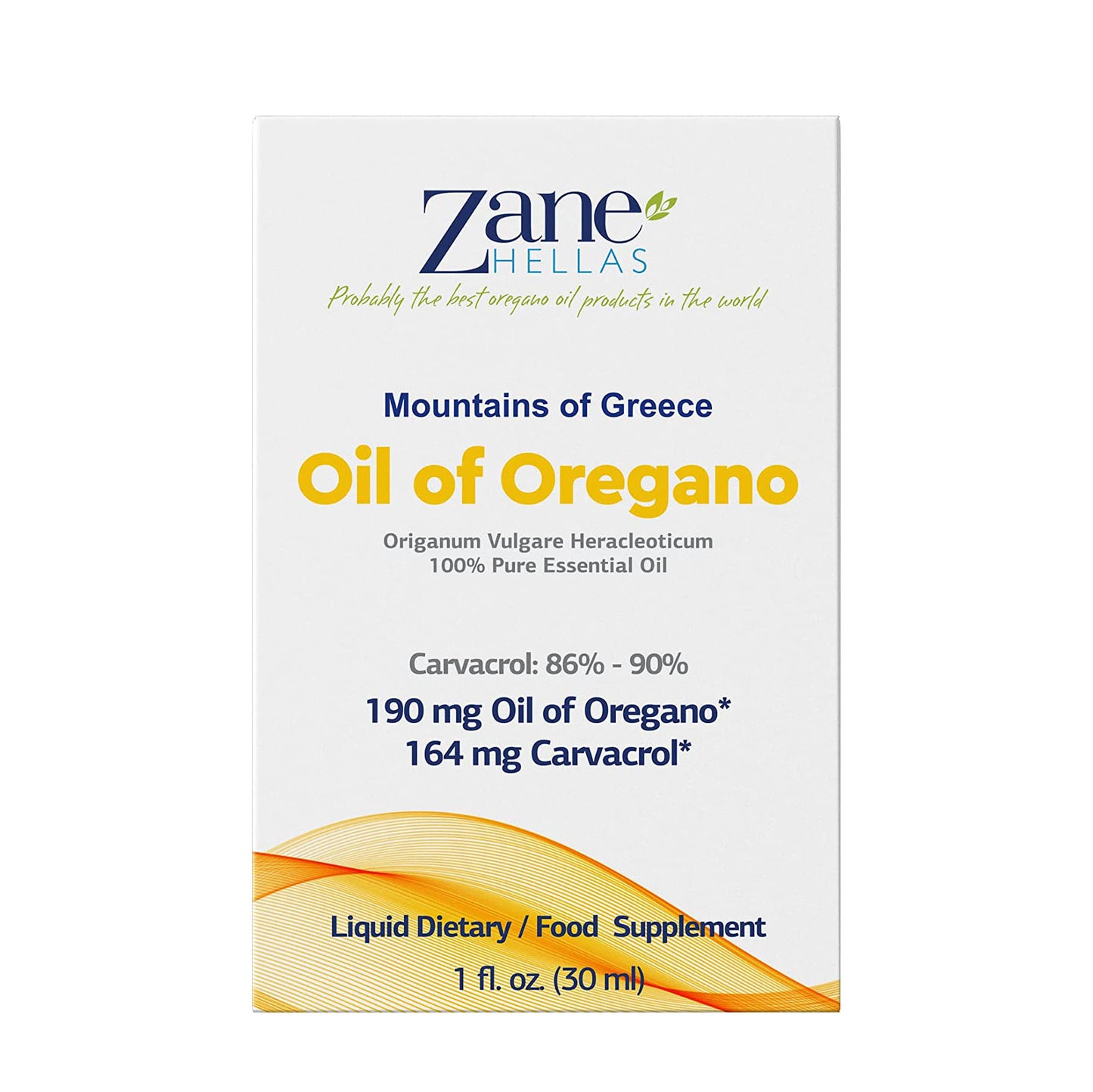 ZANE HELLAS - Oregano Oil 90% Carvacrol 30ml