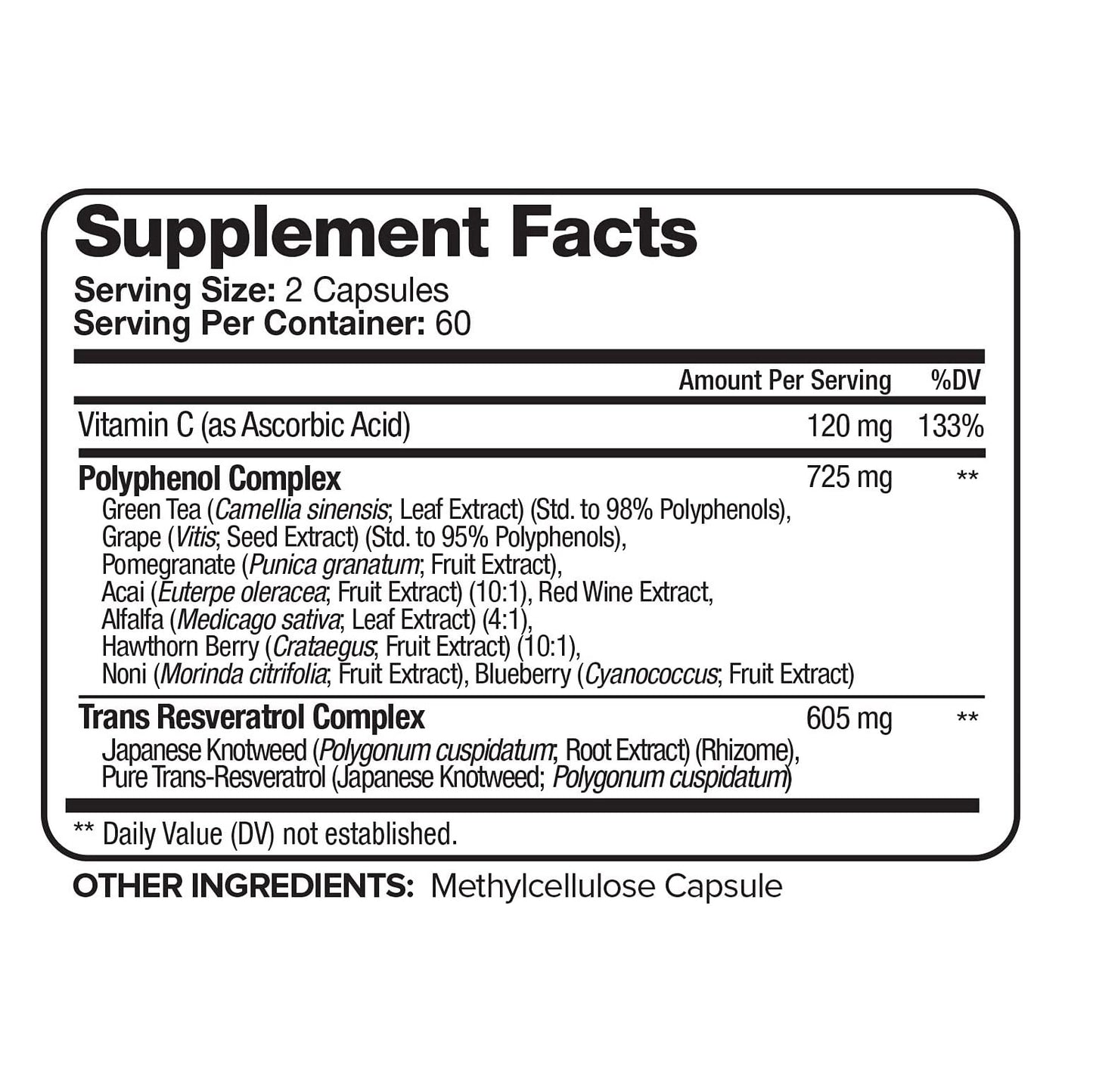 Nutrivein Resveratrol 1450mg - 120 Cápsulas