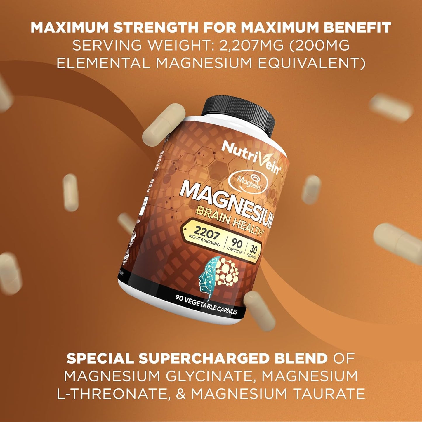 Nutrivein Magnesium L-Threonate - 90 Cápsulas