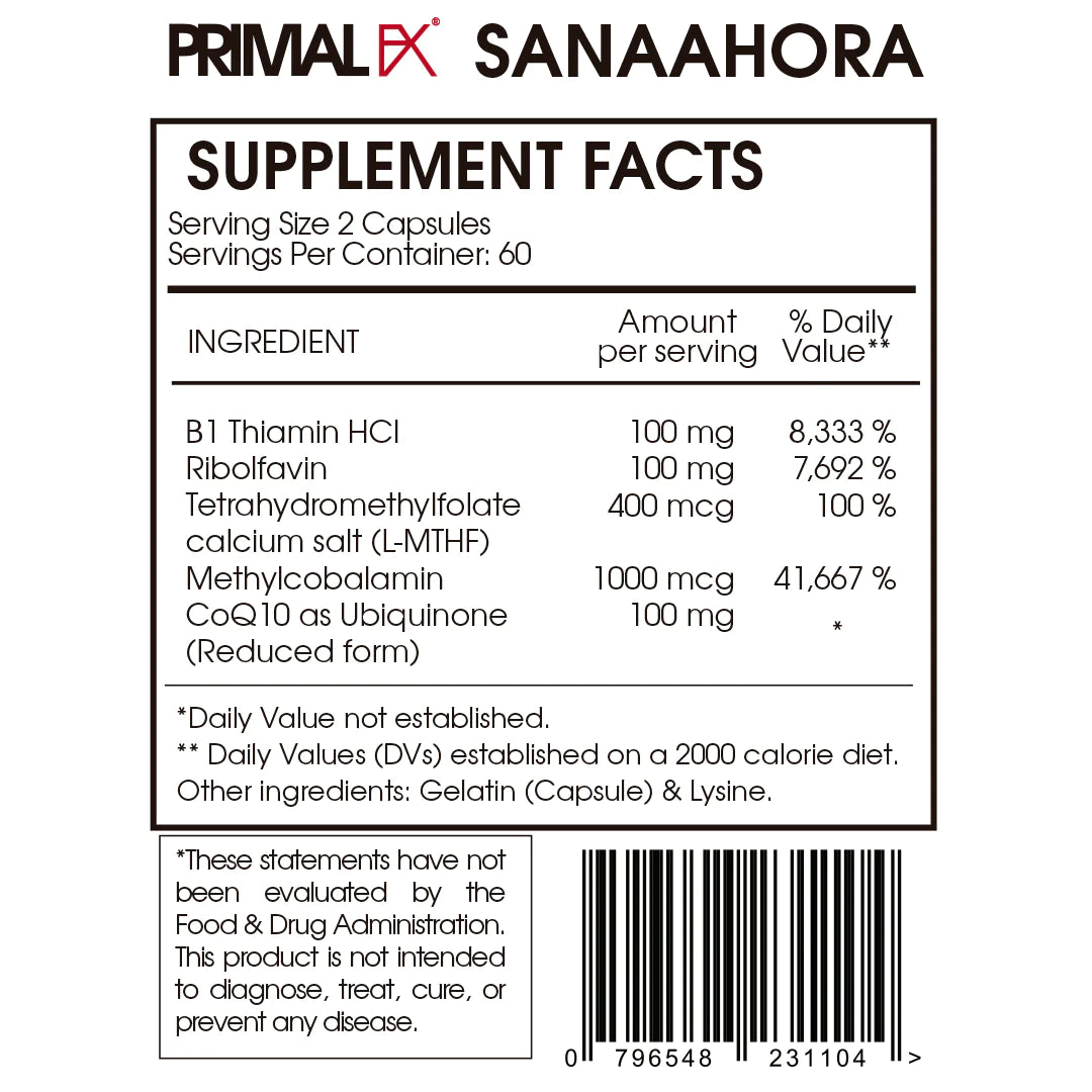 PRIMAL FX - B COMP + CoQ10