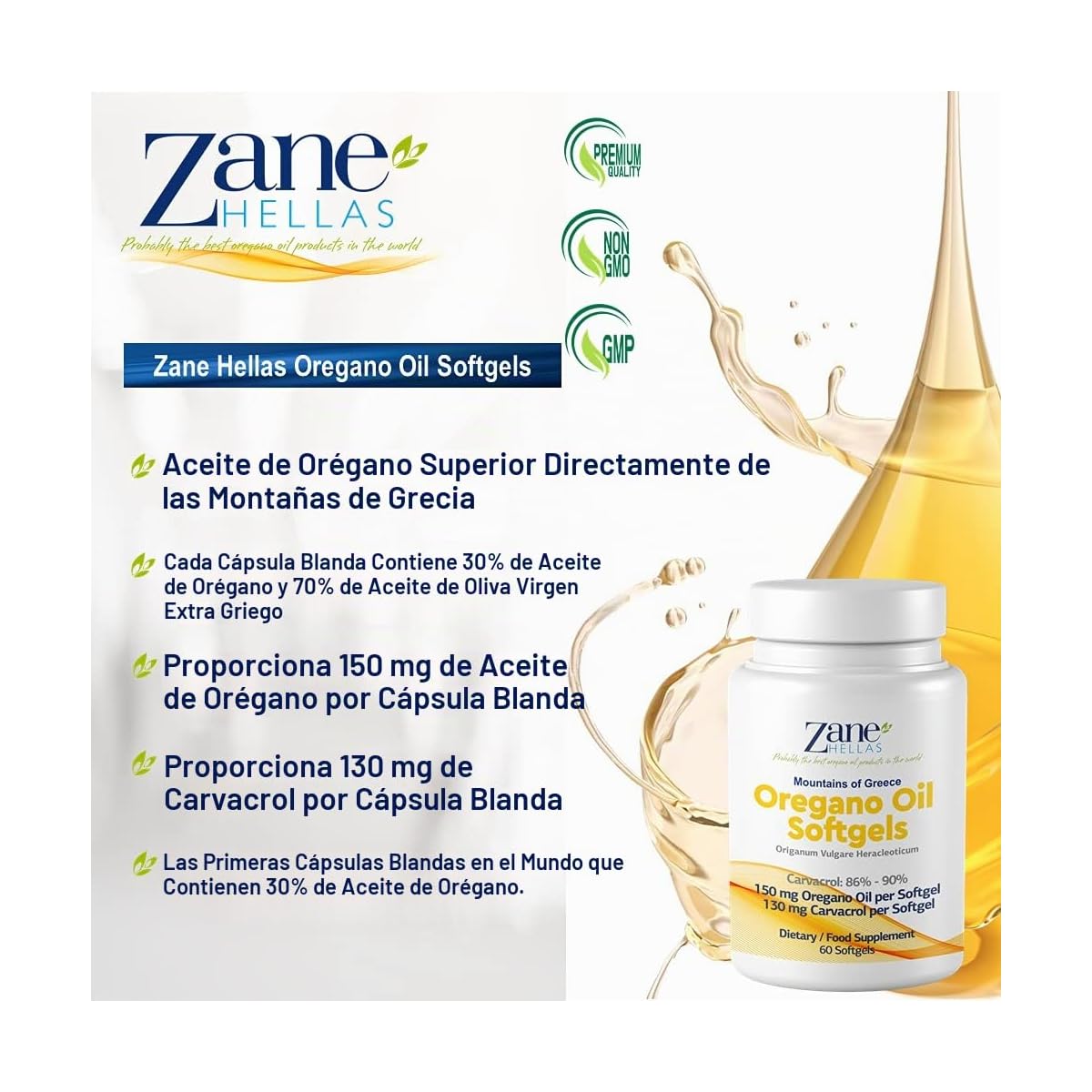 Aceite de orégano superior directamente de las montañas de Grecia