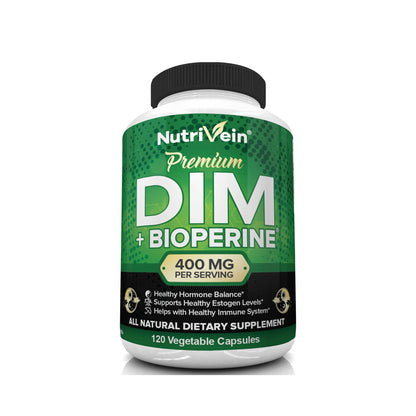 Nutrivein DIM 400mg Diindolylmethane + Bioperine - 120 Cápsulas