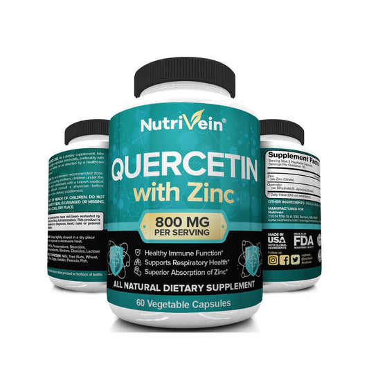 Nutrivein Quercetin 800mg + Zinc - 60 Cápsulas