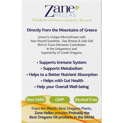 Zane Hellas - Non GMO, GMP, libre de alcohol