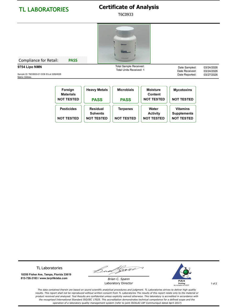 RENUE BY SCIENCE - NMN Liposomal (90 Cápsulas / 45 Servicios)