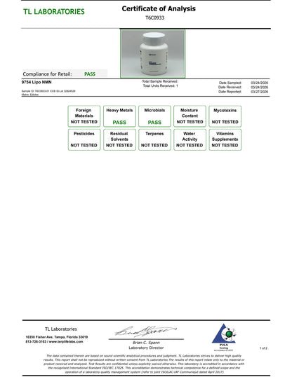 RENUE BY SCIENCE - NMN Liposomal (90 Cápsulas / 45 Servicios)