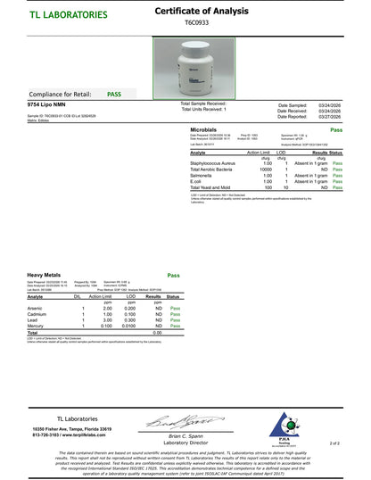 RENUE BY SCIENCE - NMN Liposomal (90 Cápsulas / 45 Servicios)