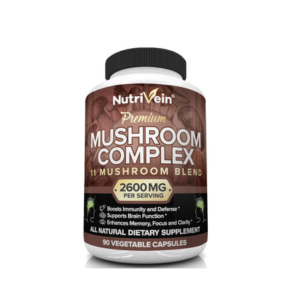 Nutrivein Mushroom Complex 2600mg (11 Mushrooms) - 90 Cápsulas