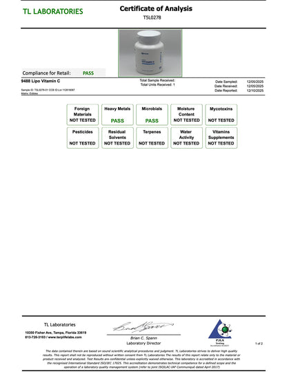 RENUE BY SCIENCE - Vitamina C Liposomal (120 Cápsulas / 60 Servicios)