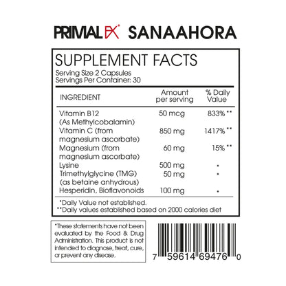 PRIMAL FX - VITAMIN C + ACTIVE B