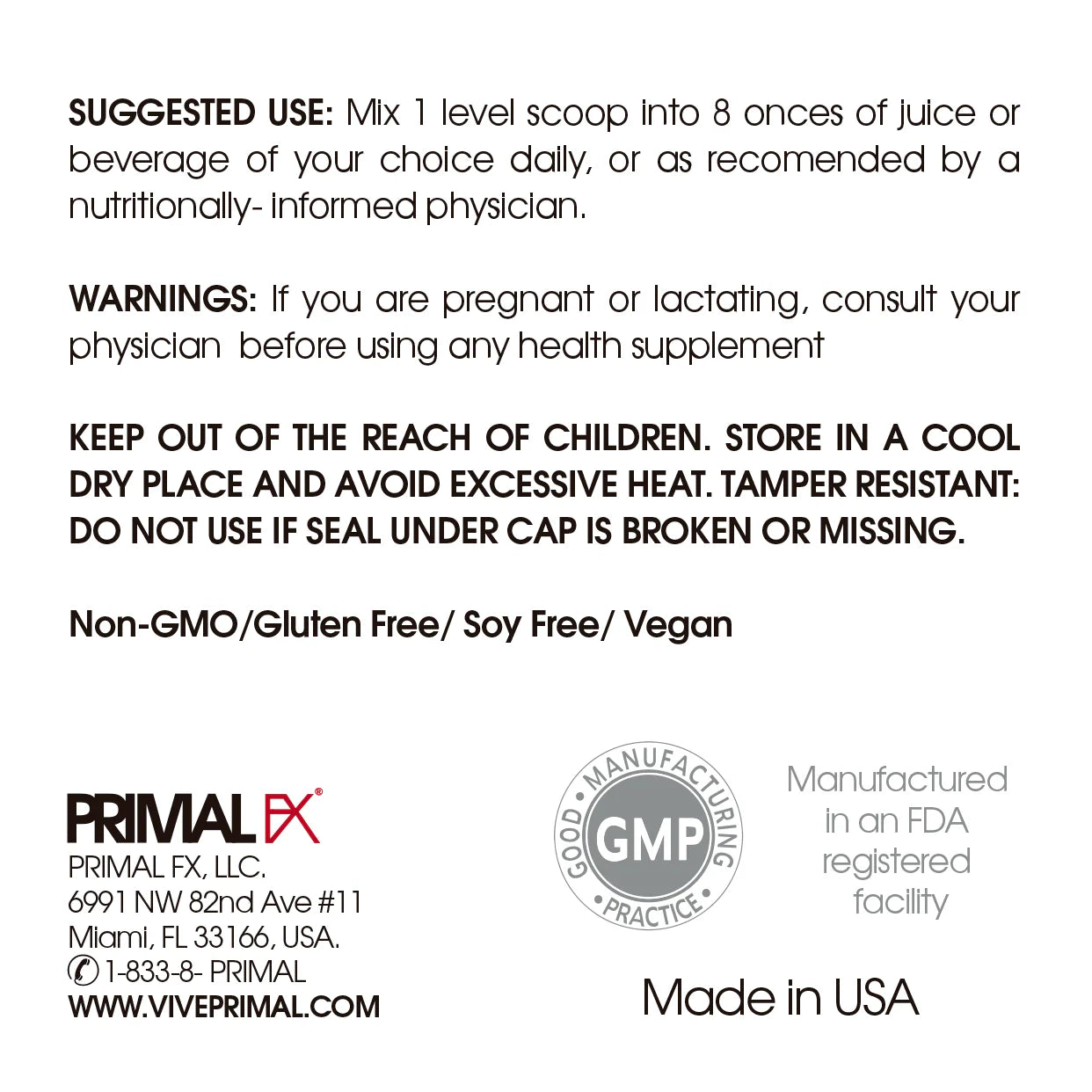 PRIMAL FX - VIT C en POLVO